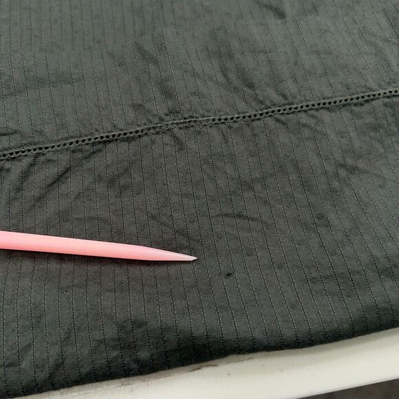 Tommy Bahama Shirt Womens 6 Grey Blue Embroidered Linen Boho Tunic Top Relax - Picture 11 of 16